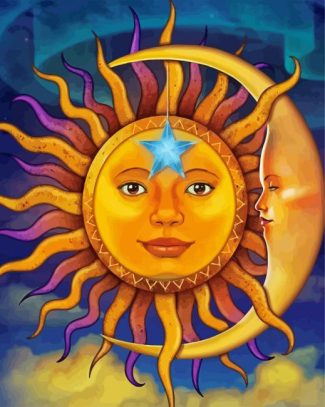 Sun And Moon Art diamond painting