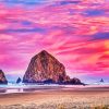 Sunsets At Cannon Beach Haystack Rock diamond painting