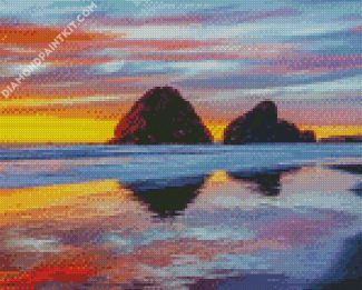 Sunset At Cannon Beach diamond painting