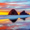 Sunset At Cannon Beach diamond painting