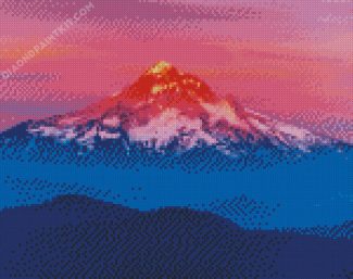 Sunset At Everest Mountain diamond painting