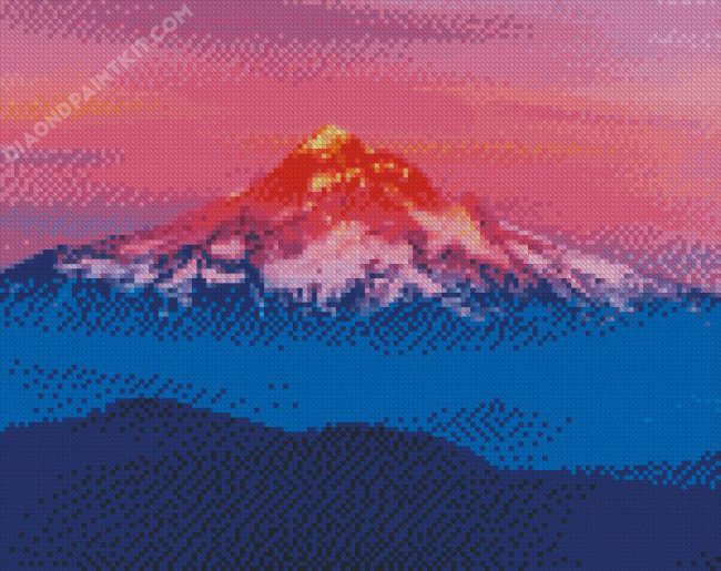 Sunset At Everest Mountain diamond painting