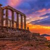 Sunset At Parthenon diamond painting