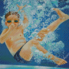 Swimmer Boy Underwater diamond painting