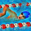 Swimmer diamond painting