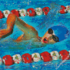 Swimmer diamond painting