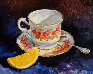 Teacup And Lemon diamond painting