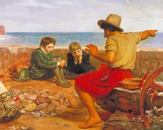 The Boyhood Of Raleigh By John Everett Millais diamond painting