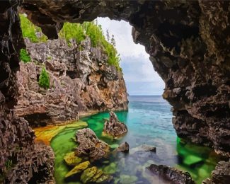 The Grotto Bruce Peninsula National Park diamond painting