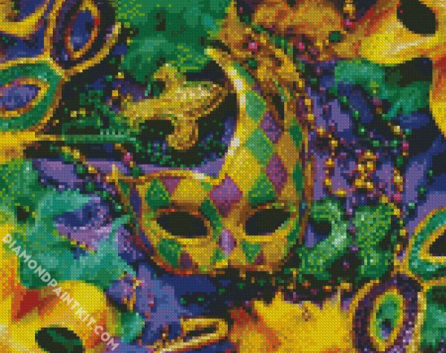 The Mardi Gras Masks diamond painting