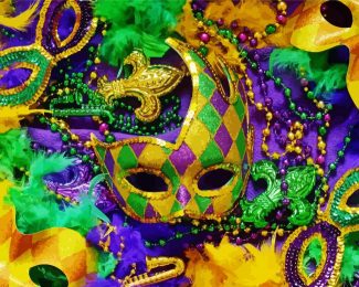 The Mardi Gras Masks diamond painting