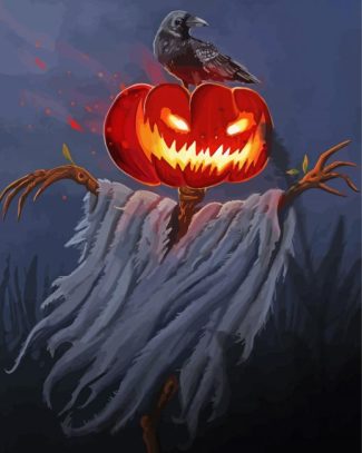 The Pumkin Scarecrow diamond painting