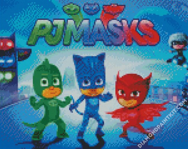 The Superheroes Pj Masks diamond painting