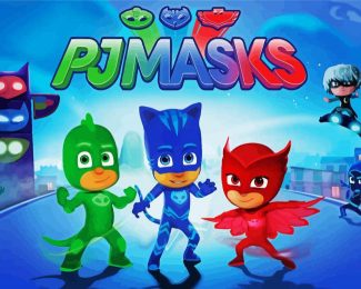 The Superheroes Pj Masks diamond painting