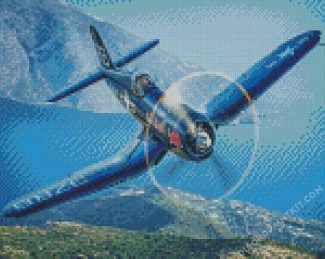 The Vought F4U Corsair diamond painting