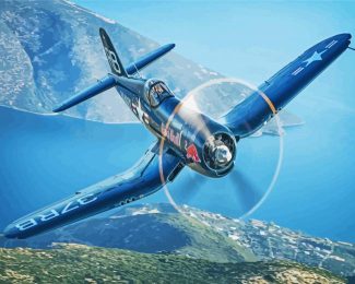 The Vought F4U Corsair diamond painting