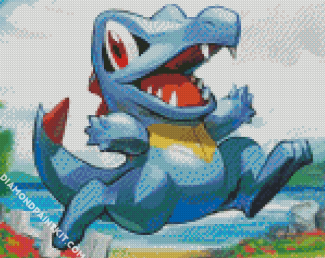 Totodile Pokemon diamond painting