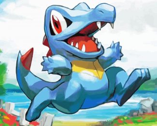 Totodile Pokemon diamond painting