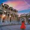 Traveling To Izmir Celsus Library diamond painting