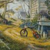 Tricycle In The Village diamond painting