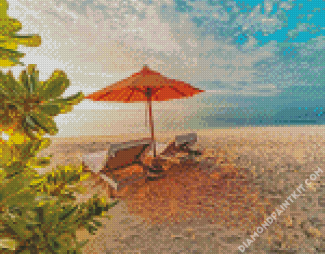 Tropical Beach Island diamond painting