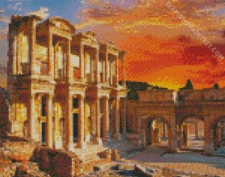 Turkey Izmir Celsus Library diamond painting