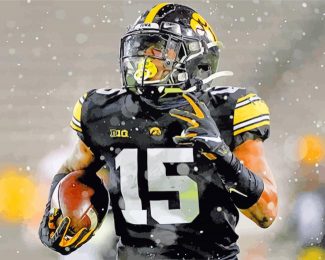 Tyler Goodson Iowa Hawkeyes Football diamond painting