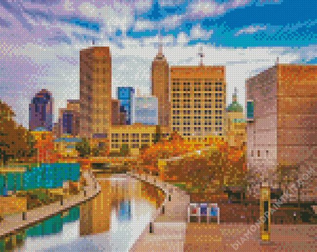 Us Indianapolis City diamond painting