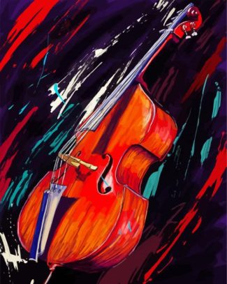 Upright Bass Art diamond painting