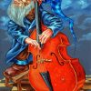 Upright Bass Player diamond painting