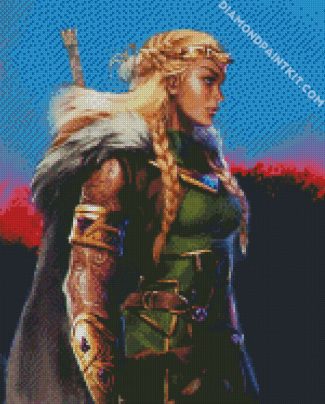 Viking Shield Maiden diamond painting