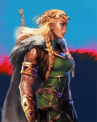 Viking Shield Maiden diamond painting