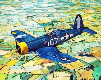 Vought F4U Corsair Fighter Aircraft diamond painting