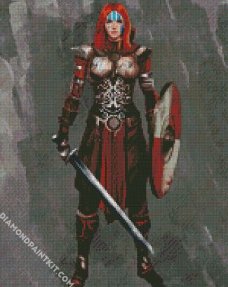 Warrior Shield Maiden diamond painting