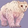 White Owlbear diamond painting