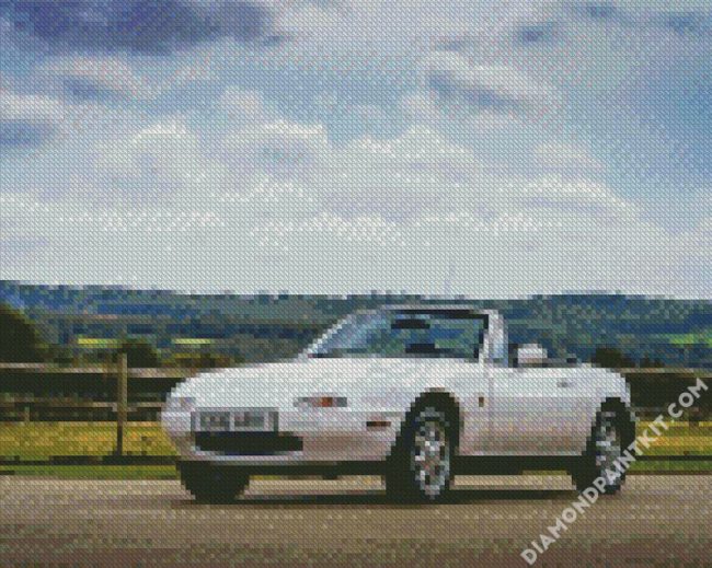 White Mazda Mx5 Car diamond painting