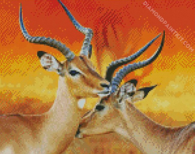 Wild Impalas diamond painting