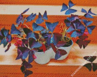 Wood Sorrels Oxalis Plant Pots diamond painting