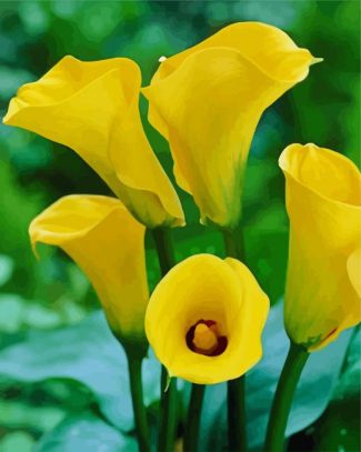 Yellow Calla Lilies diamond painting