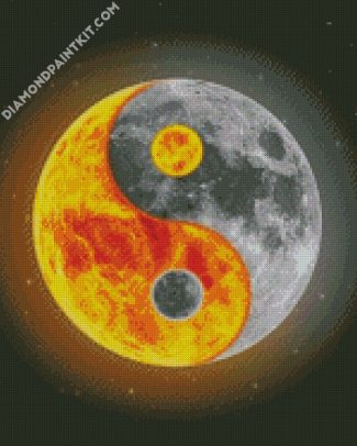 Yin Yang Moon And Sun diamond painting