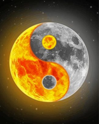 Yin Yang Moon And Sun diamond painting