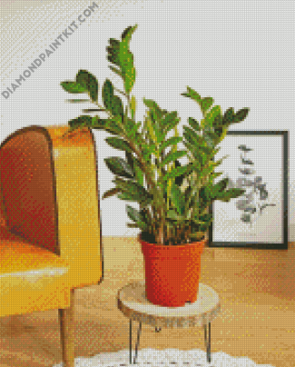 Zamioculcas Plant Pot diamond painting