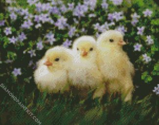 Adorable Poussins diamond painting