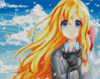 Adorable Kaori Miyazono diamond painting