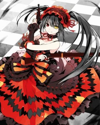 Aesthetic Kurumi Tokisaki diamond painting