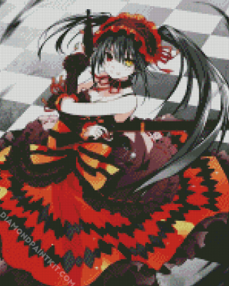 Aesthetic Kurumi Tokisaki diamond painting