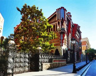 Aesthetic Casa Vicens Gaudi diamond painting