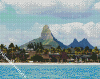 Aesthetic Flic En Flac Beach Mauritius Seascape diamond painting