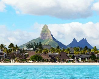 Aesthetic Flic En Flac Beach Mauritius Seascape diamond painting