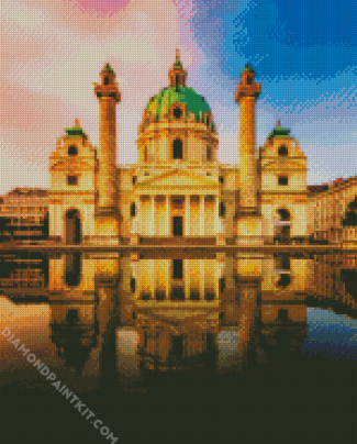 Aesthetic Karlskirche diamond painting